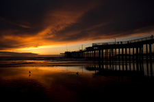 Sunset at Pismo Beach pier (Pacific Coast Highway, California USA)