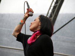 Eva Cortés tijdens Jazztime at the Keppel Castle (Laag-Keppel 2012, foto: Harold Pelgrom)